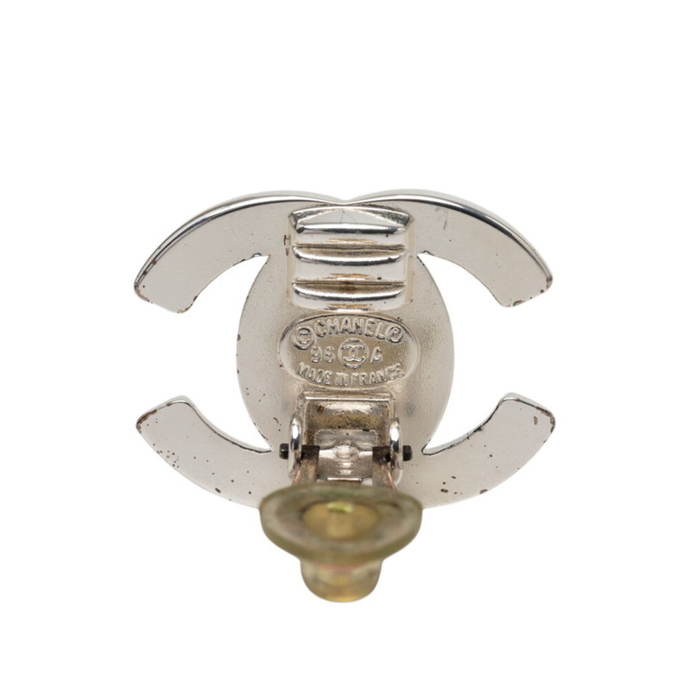 CHANEL Vintage Silver Logo Earrings - Picture 3 of 4